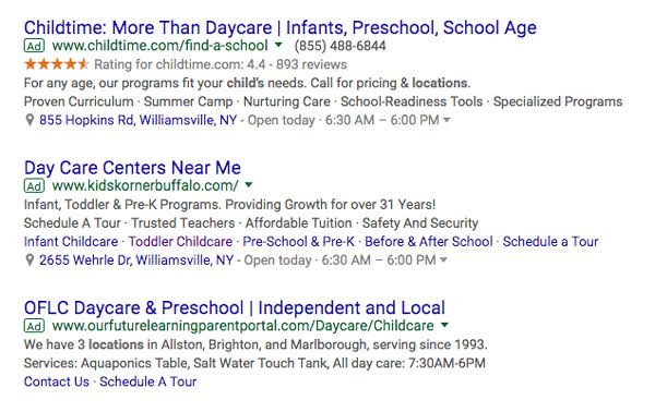 SEO vs SEM for Childcare Marketing | Search Engine Marketing Search Ads in Google
