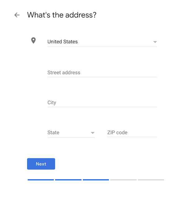 Google My Business Enter Business Address