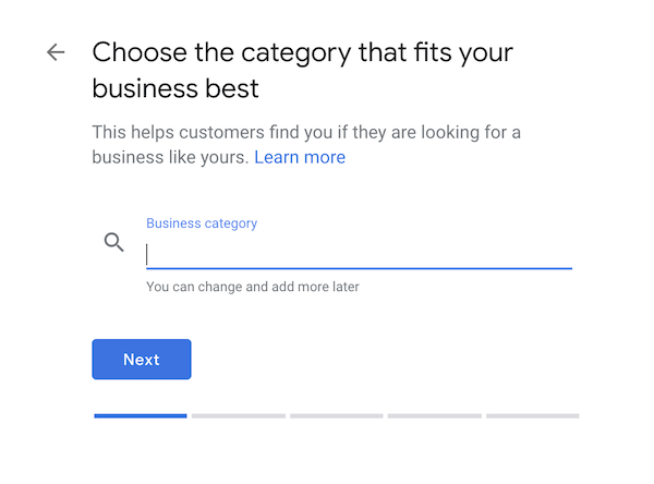 Google My Business Enter Business Category