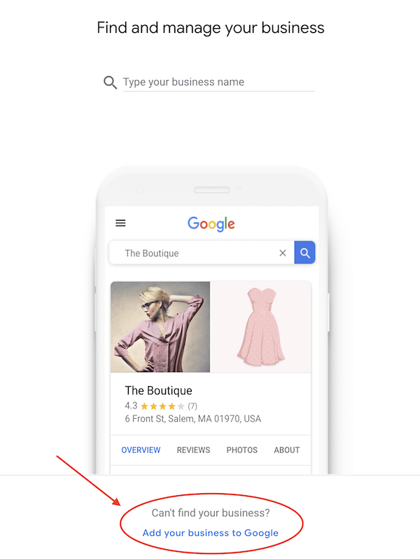 Google My Business Screenshot