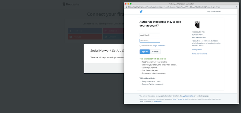 Creating a Free Hootsuite Account Step 2b