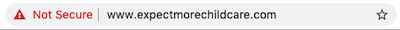 Without an SSL certificate, your domain displays as Not Secure