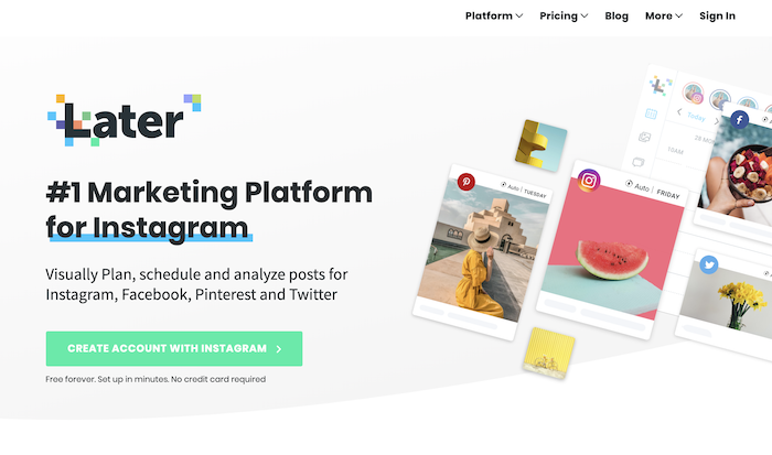 Create a Later Account to Schedule Instagram Posts