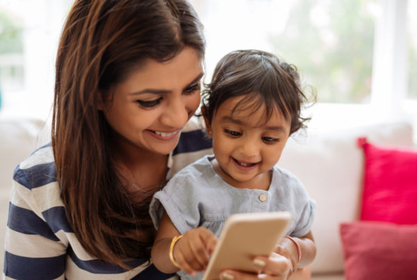 mom on phone