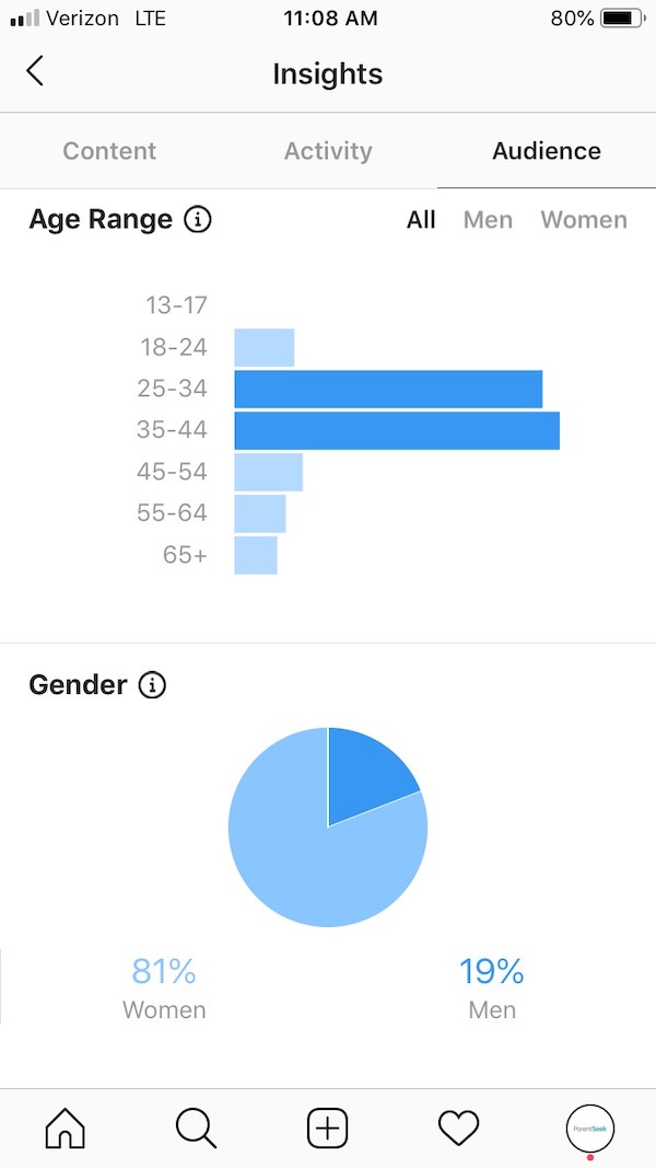 Instagram Insights Audience Age Range 