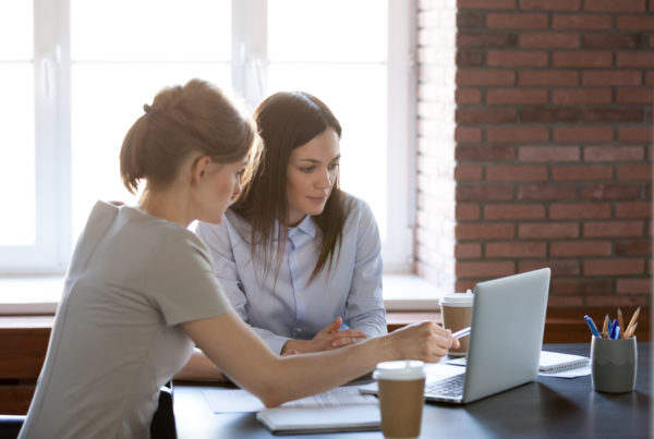 Women on computer