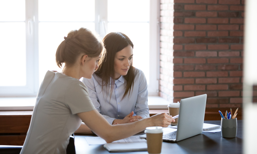 Women on computer