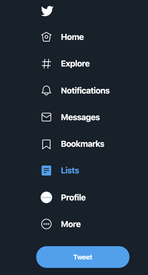 Twitter Lists Tab