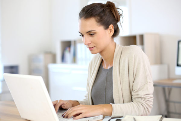 Woman on computer