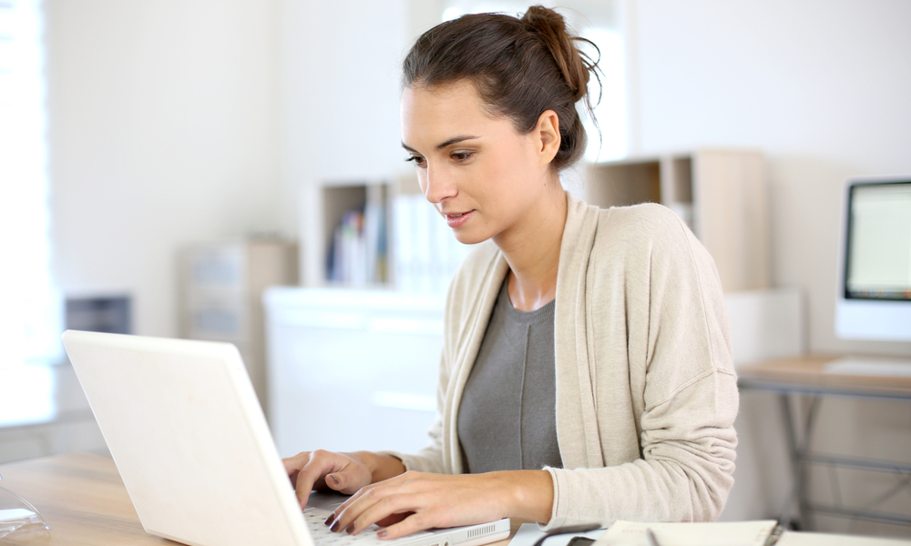 Woman on computer